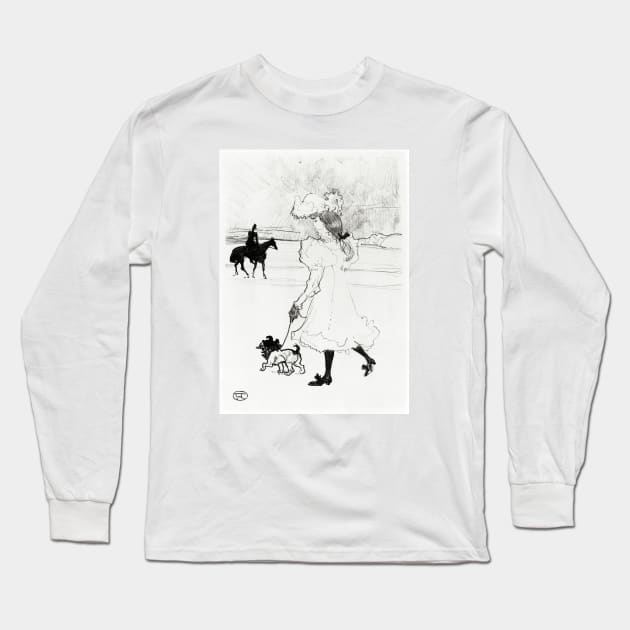 In the Woods by Henri de Toulouse–Lautrec Long Sleeve T-Shirt by Vintage Sketches